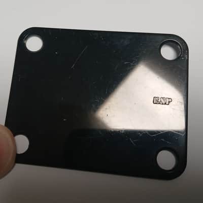 ESP 80's Guitar Neck Plate Black Very Rare Stamp One Off Early image 2