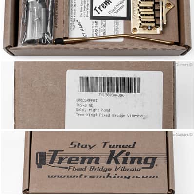 2020 Trem King TKS-3 CH Fixed Bridge Vibrato for Electric Guitar Gold image 2