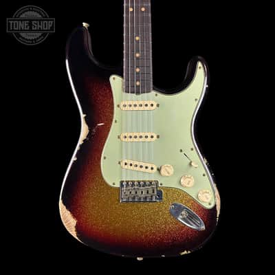 Fender Custom Shop 1963 Stratocaster Relic 3 Tone Sunburst Sparkle w/case TSLTD6OF10 image 1
