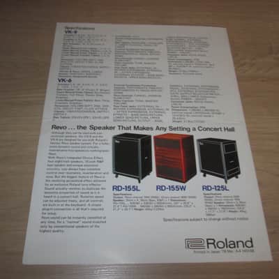 Roland Vintage '80s Synthesizer Literature Package - Brochure/Catalog - Rare image 15