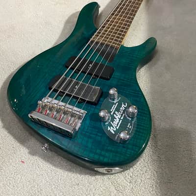 WashBurn BANTAM XB - 600 1994 - 1998 - TRANSPARENT GREEN 6 String image 4