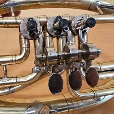 Alto Wind Brass Musical Instrument USSR Soviet Alt Vintage and Rare image 5