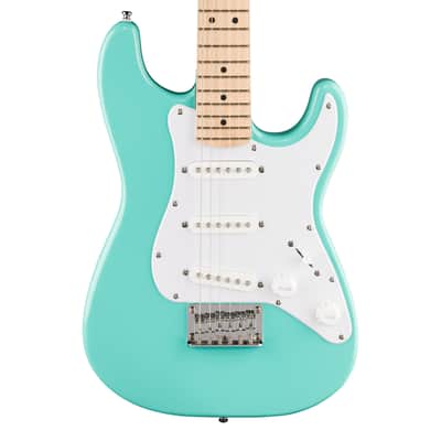 Fender Squier Mini Stratocaster Electric Guitar, Sea Foam Green, Maple image 1