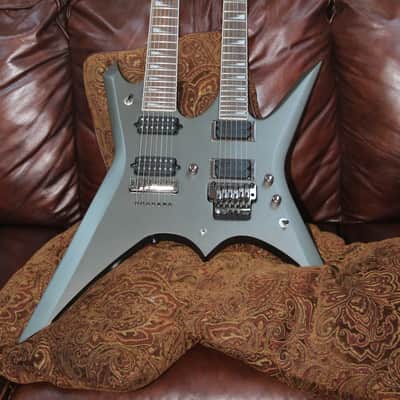 Ibanez Xiphos Doubleneck Guitar w/ OHSC *RARE* 2009 matte gunmetal NAMM Guitar image 2