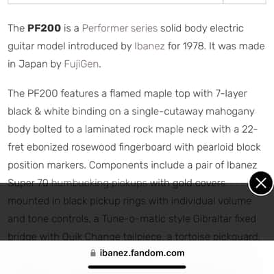 Ibanez Pf200 1980s  - Burst image 10