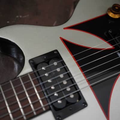 Epiphone by Gibson Les Paul LP Baritone 2004 Iron Cross Silver and Black Limited Edition 28" Scale image 18