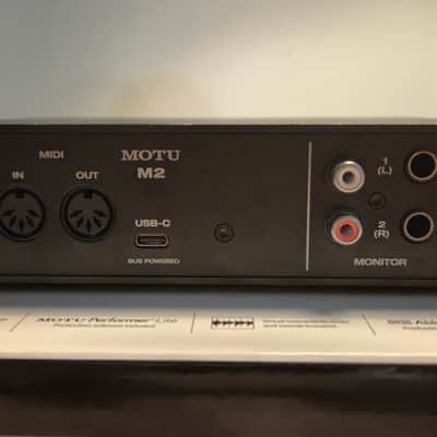 MOTU M2 USB-C Audio Interface 2019 - Present - Black image 3