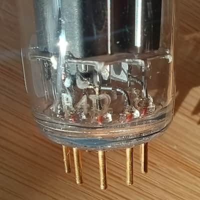NOS 1974 MULLARD e88cc 6922 Mitcham Dimple DISC getter Special quality like CV2492 ecc88 6dj8 CCA perfectly balanced and very strong, gold pins best audio tube, for EMI redd 47 image 17