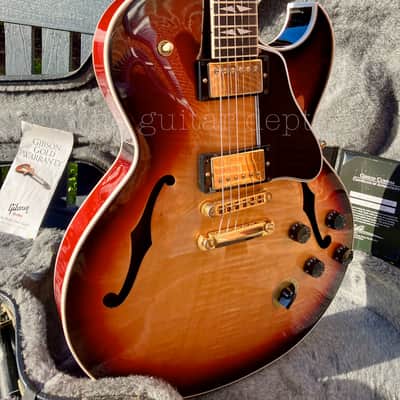 ♚RARE♚MINTY 2010 Gibson CUSTOM SHOP ES-137 Custom♚AAA♚EBONY♚TRIBURST♚COA♚335*339 image 13