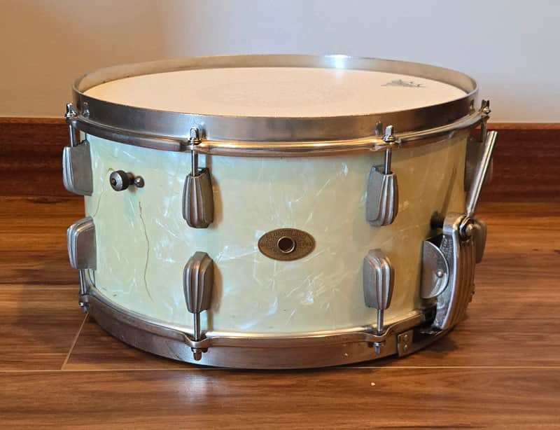 Slingerland Radio King 1951 - White Marine Pearl image 1