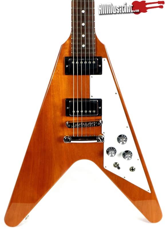 Gibson 70s Flying V Antique Natural Electric Guitar 8lbs 3oz