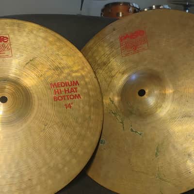 Paiste 14" 2002 Medium Hi-Hat Cymbals (Pair) 1980 - Present - Traditional image 1