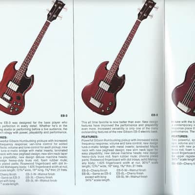 Vintage Gibson Gibson Bass Guitar Catalog Brochure SG Series Clean Copy image 4