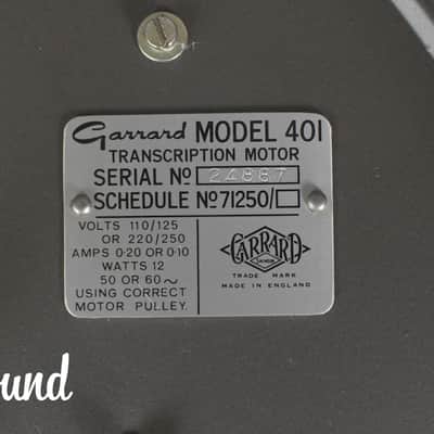 GARRARD MODEL 401 Idler Drive Turntable w/SME3009 tonearm in Very Good Condition. image 24