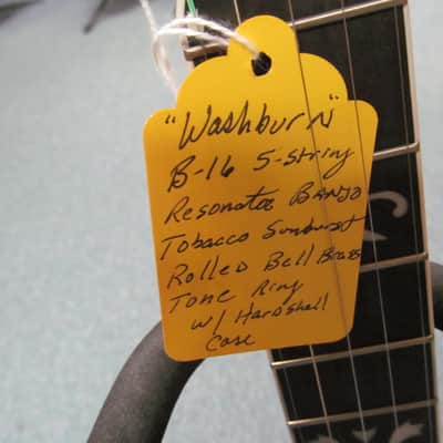 Washburn Americana B16 5-string Resonator Banjo - Tobacco Sunburst with Hard Case image 7
