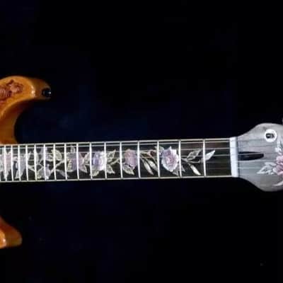 Blueberry Handmade Electric Guitar Hindu Motif with Seymour Duncan Pickups image 6