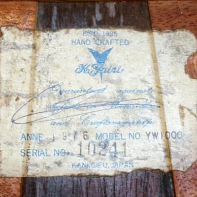 1976 Yairi YW-1000 "K Yairi's flagship guitar" - Natural+Hard Case image 24
