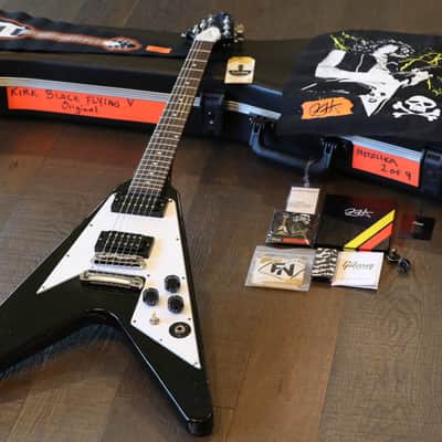 Unplayed! 2022 Gibson Custom Shop Kirk Hammett Signature 1979 Flying V Murphy Lab Aged Ebony + COA OHSC image 1