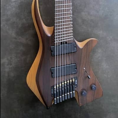 Valravn Headless Multiscale 8 strings, Fishman Abasi, Fanfret, Luminlays, Natural finish (2021) image 1