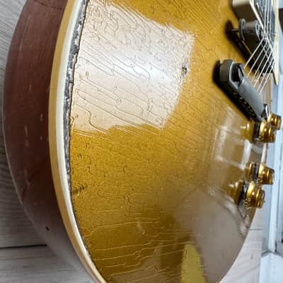 Gibson Custom 1957 Les Paul Goldtop Reissue Electric Guitar - Murphy Lab Ultra Heavy Aged Double Gold image 8