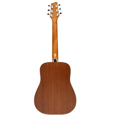 Stagg SA25-MAH-TRAVEL Dreadnought Sapele Top Okoume Neck 6-String Travel Acoustic Guitar image 2