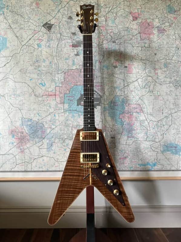 Banker Guitars Albert King Lucy Flying V Dan Erlewine Gibson Authorized Partner - Walnut image 1
