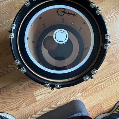 Pearl 14" x 14" Championship Marching Bass Drum 2010s - Black Silver Burst image 2