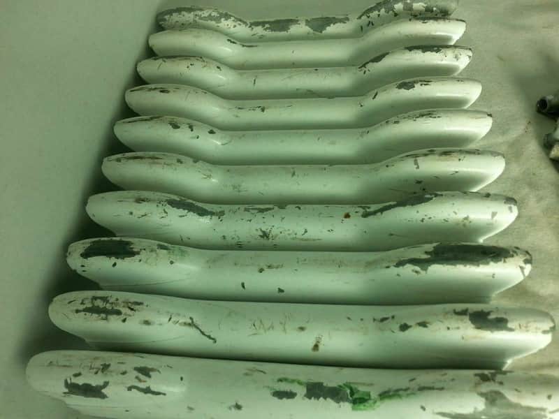 Premier 10x Bass Drum Lugs White Powder-Coat Vintage 70s England 2-Hole Marching image 1
