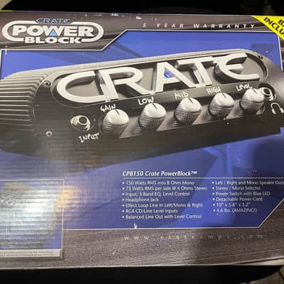Crate CPB150 PowerBlock Amplifier - Black NOS mint image 1