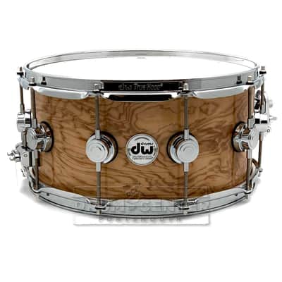 DW Collectors VLT 333 Maple Snare Drum 14x6.5 Exotic Olive Ash Burl image 1