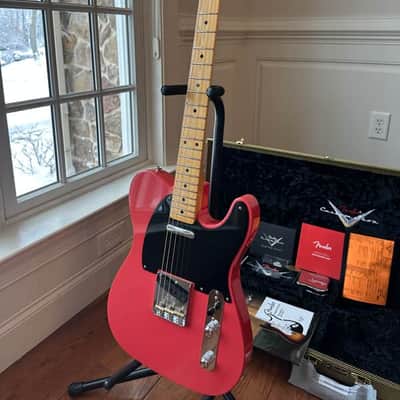 2025 Fender Custom Shop ‘54 Telecaster TCP Time Capsule - Faded Aged Fiesta Red image 3