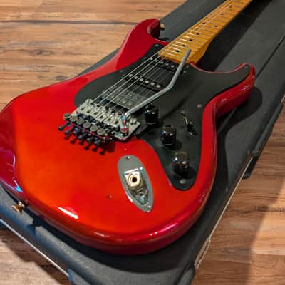 1983 Kramer Pacer Deluxe Electric Guitar Candy Red "B Plate" Original Parts W/HSC image 4