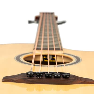 Ortega KTSM2-5 Signature Series Ken Taylor Solid Spruce Top Nato Neck Cutaway 5-String Acoustic-Electric Bass Guitar w/Gig Bag image 14
