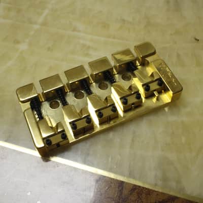 *RARE* Wilkinson USA WBBO-5 - Gold 5 strings bass bridge image 2