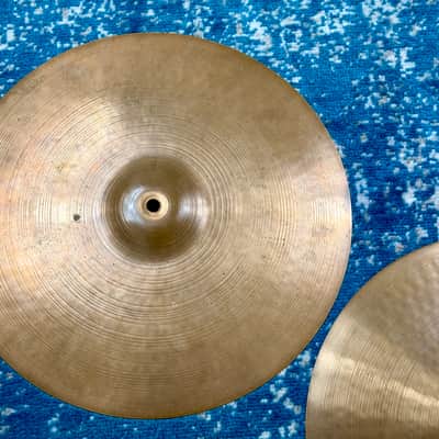 15” 1975 Paiste 2002 BLACK LABEL Hihats 961g 1130g Golden Patina! image 5