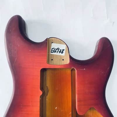 Tiger Maple Top Custom Red Burst Stratocaster Strat Style Guitar Body image 2
