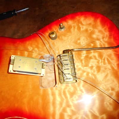 Schecter Van Nuys Hot Rod Custom Strat Super Rare! Curly Maple  1 Humbucker Cherry Sunburst image 9