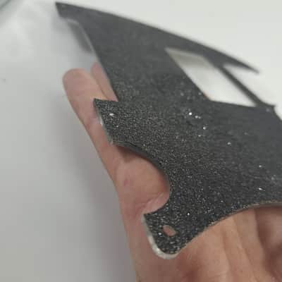 Lefty Left Handed Platinum Silver Glitter Humbucking Pickguard + Control Cover set for Fender Tele Telecaster image 5