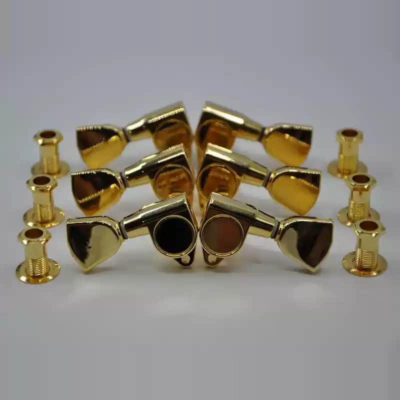 Electric guitar Acoustic Guitar Headstock Tuning Pegs - 6-String Gold image 1