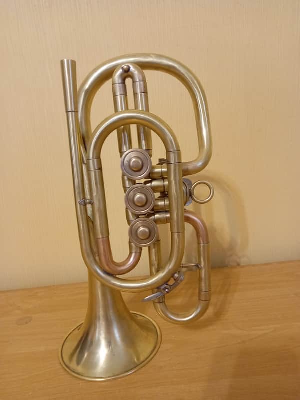 Soviet Trumpet Cornet USSR Musical Wind Instrument Vintage and Rare image 1