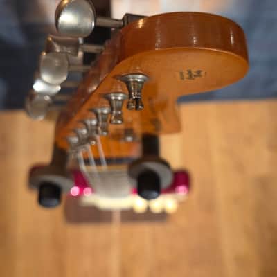 Vintage 1962 1 Owner Fender Stratocaster Slab Board Brazilian Rosewood Fretboard Candy Apple Red Refin w/ OHSC image 7