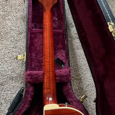 Gretsch G6659TFM Players Edition Broadkaster Jr. with Flame Maple Top 2019 - Present - Bourbon Stain image 5
