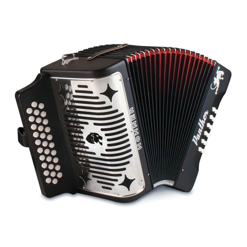Hohner HA-3100GB Panther Accordion G/C/F Keys 2010s - Black image 1