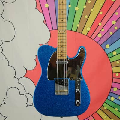 Used Fender J Mascis Telecaster Electric Guitar, Maple Fretboard, Sparkle Blue, Gig Bag image 2