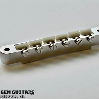 New! Gibson OEM ABR-1 Bridge with posts and thumbwheels - ABS Saddles - Nickel Finish fits Les Paul Standard, ES-335, SG Standard and others! Tune-a-Matic image 2