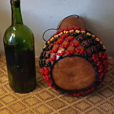 Sekere (large Yoruba-style netted gourd rattle) image 2