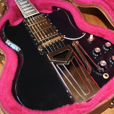 Gibson SG Custom 3-Pickup SGS3 Black w/Gold Hardware, Maestro Sideways Vibrato Tremolo, Case, COA image 2