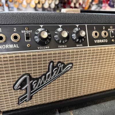 Fender Bandmaster 40-Watt 2-Channel Guitar Amp Head 1966 - Black Panel image 4