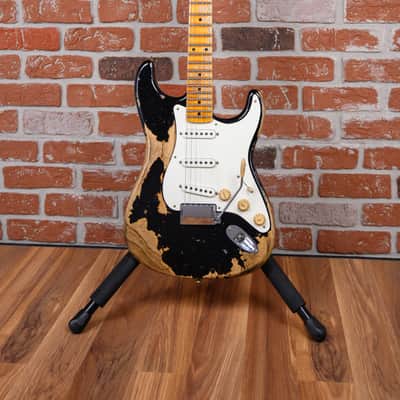 Fender Custom Shop 1957 Stratocaster Super Heavy Relic Black 2023 w/OHSC image 4