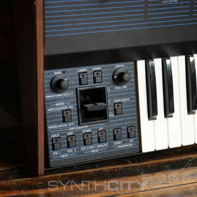 Oberheim OB-8 61-Key 8-Voice Synthesizer 1983 - Blue with Wood Sides image 2